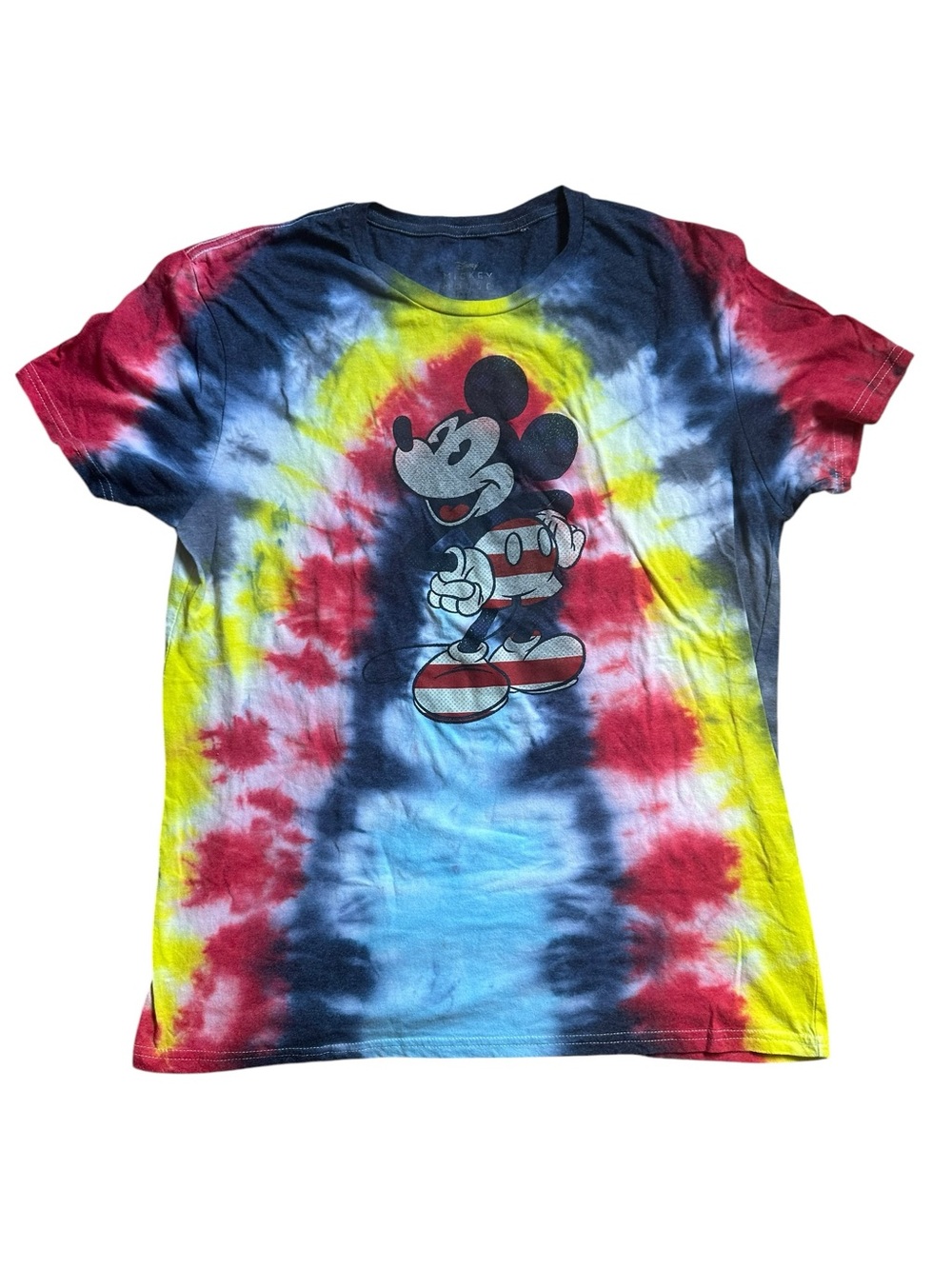 Disney Mickey Mouse Tie-Dye Graphic T-Shirt – Size XL – 100% Cotton